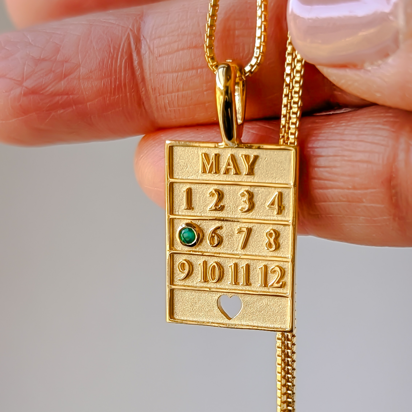 18k Gold Vermeil Birthstone Pendant Necklace