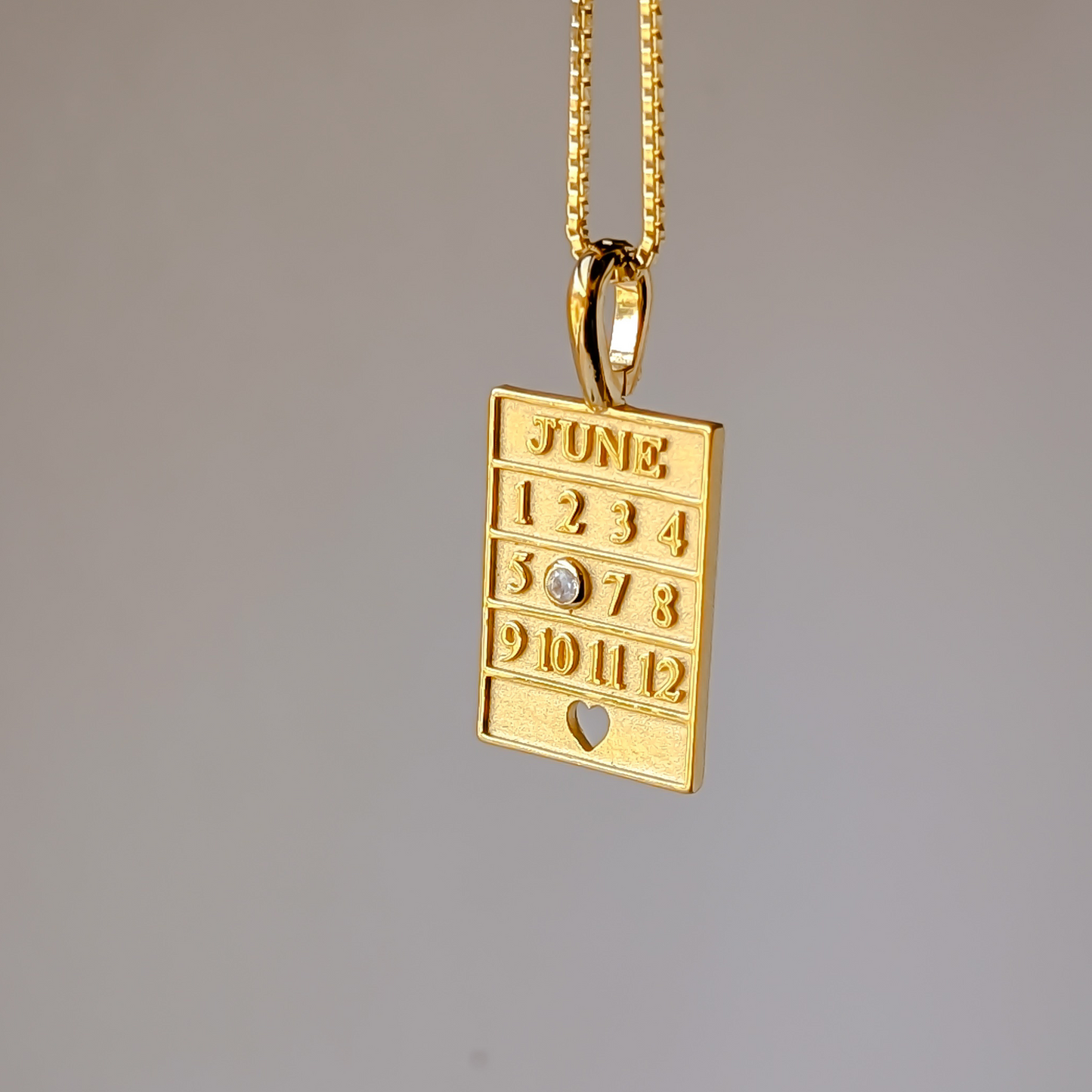 18k Gold Vermeil Birthstone Pendant Necklace