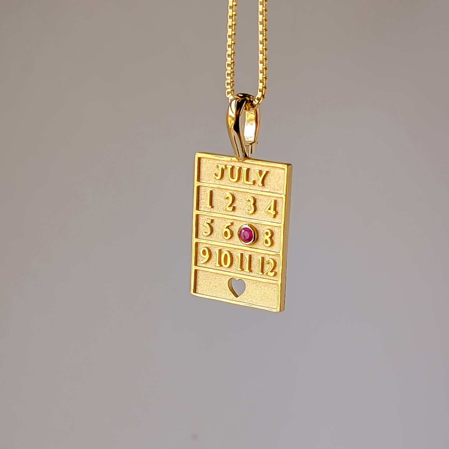 18k Gold Vermeil Birthstone Pendant Necklace