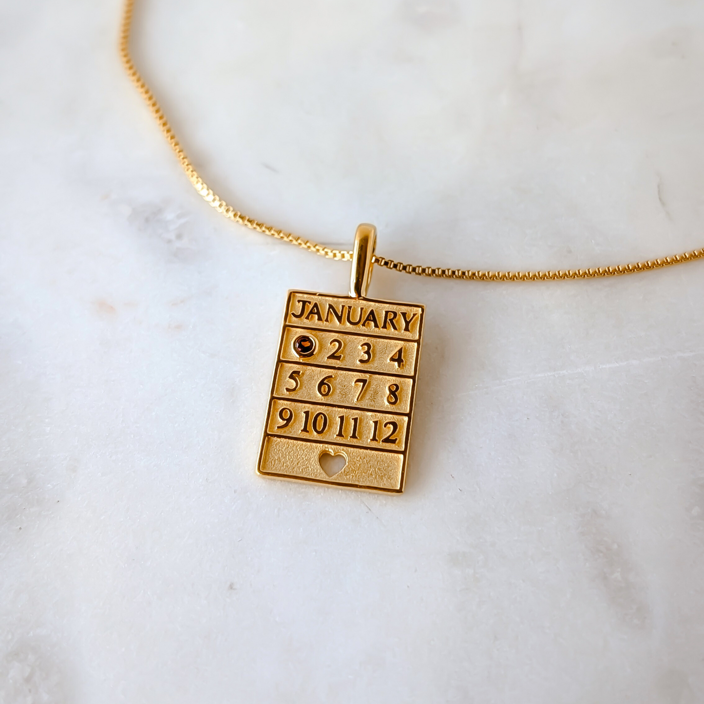 18k Gold Vermeil Birthstone Pendant Necklace