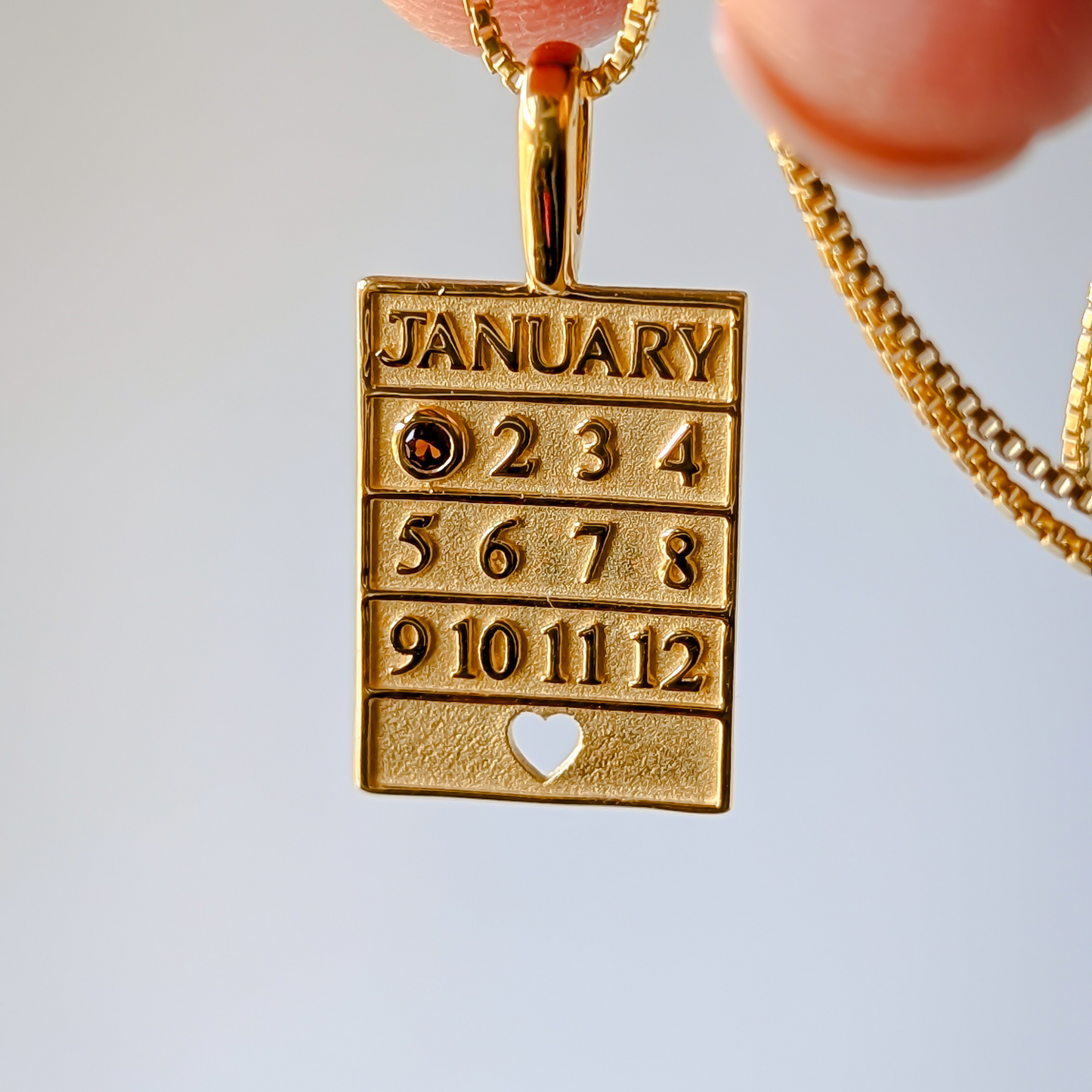 18k Gold Vermeil Birthstone Pendant Necklace