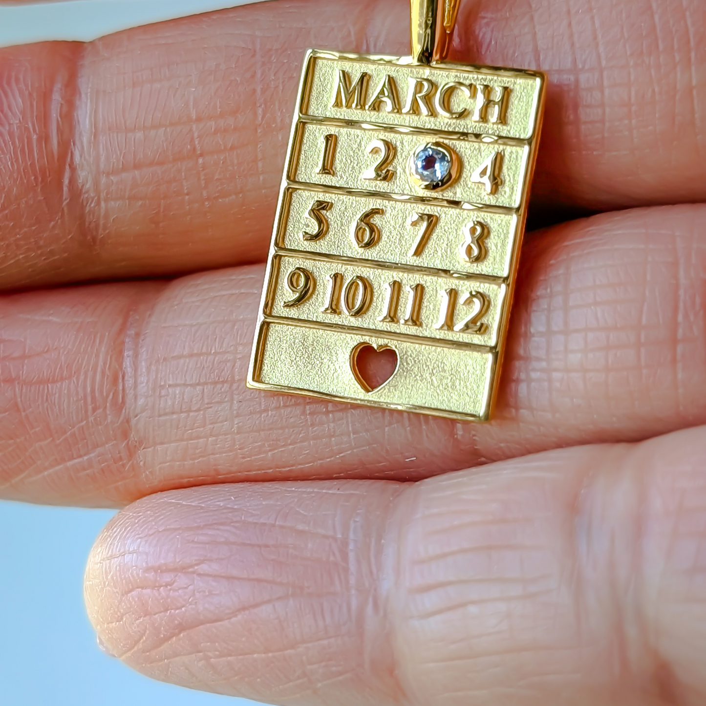 18k Gold Vermeil Birthstone Pendant Necklace