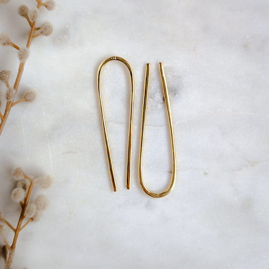 Pincho No.00 | Twins Hair pin |18k Gold Plated