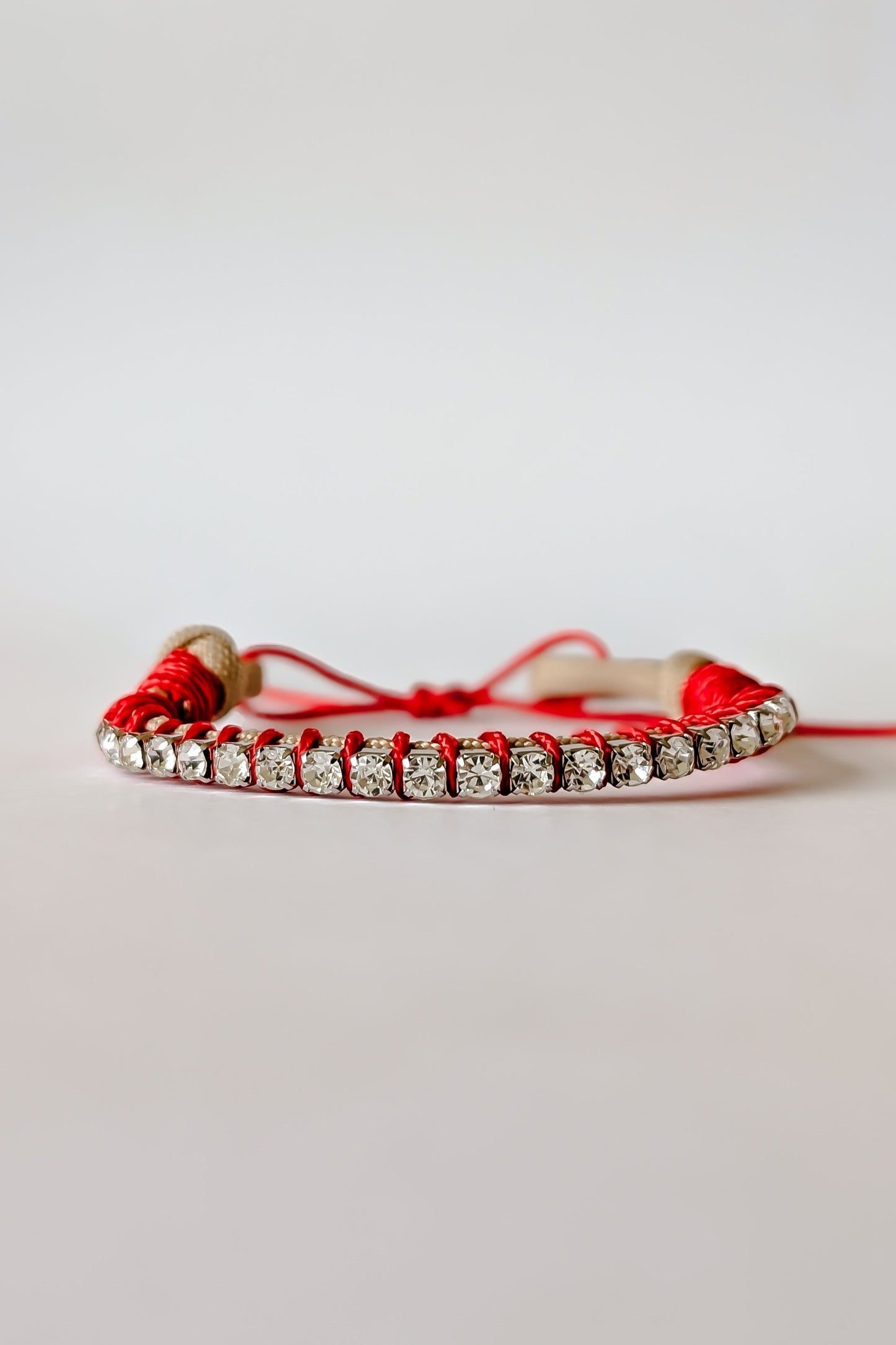 Friendship Tennis Bracelet - Nude Cord