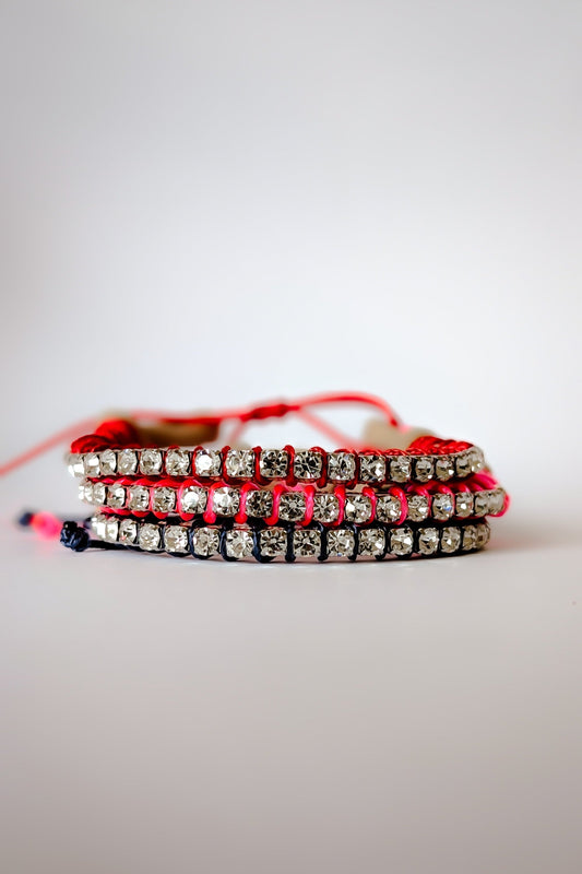 Friendship Tennis Bracelet - Nude Cord