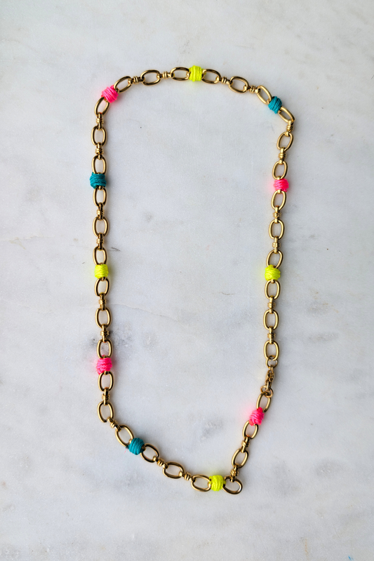Layered Waterproof Necklace Gold Chain & Cord
