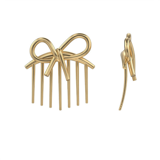 Peineta Bow | Hair Comb |  18k Gold Plated