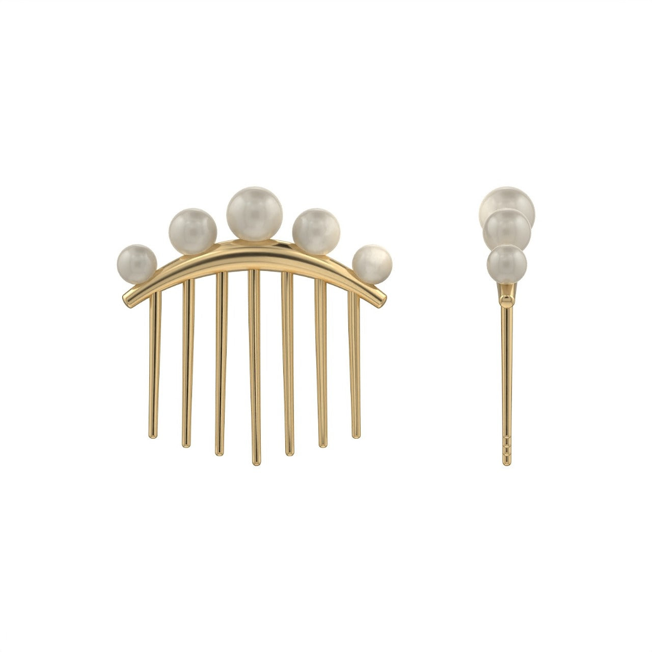 Peineta Pearls | Hair Comb |  18k Gold Plated