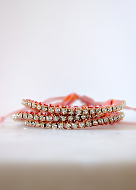 Friendship Tennis Bracelet - Orange Cord