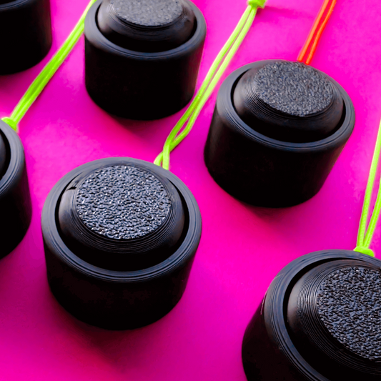 Sensory Bag Charm - Black Dot - Random Cord