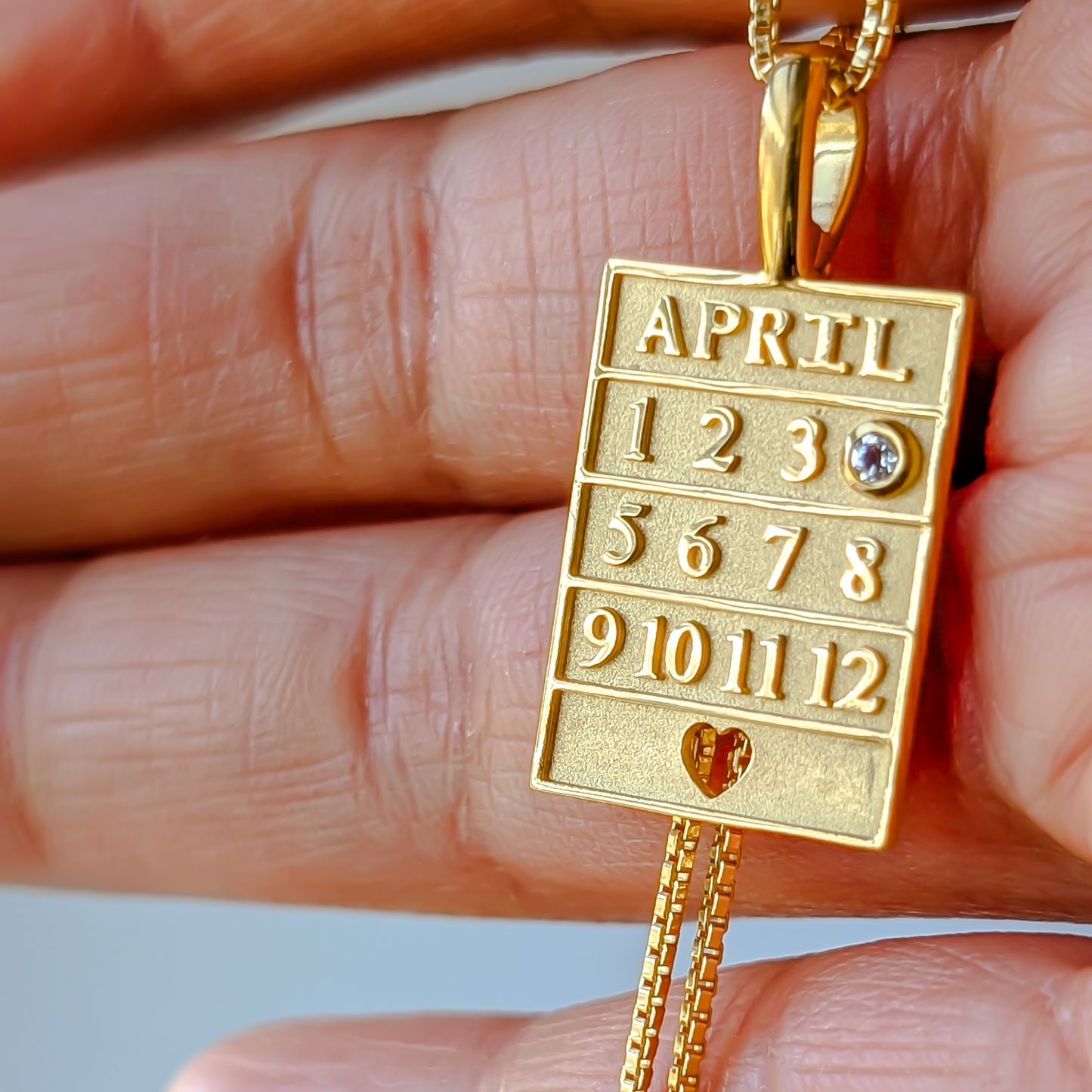 18k Gold Vermeil Birthstone Pendant Necklace