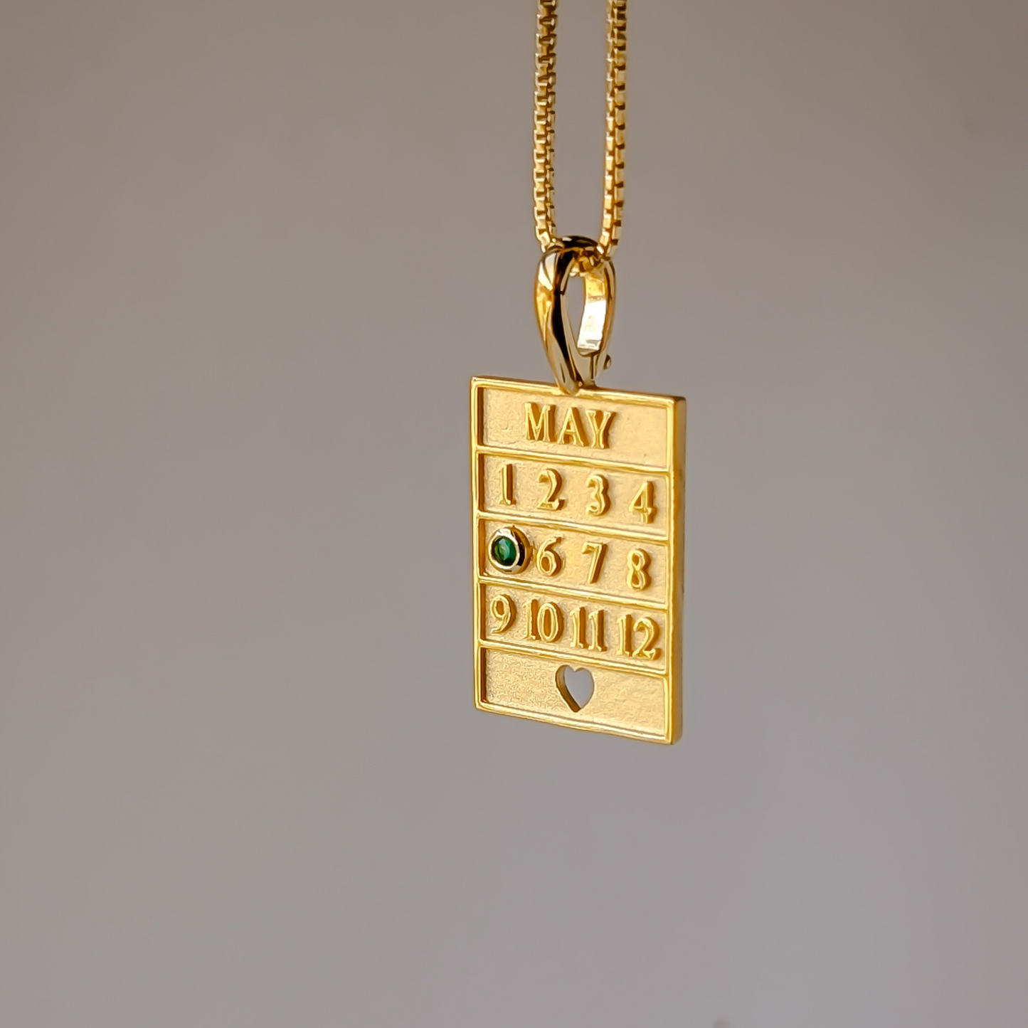 18k Gold Vermeil Birthstone Pendant Necklace