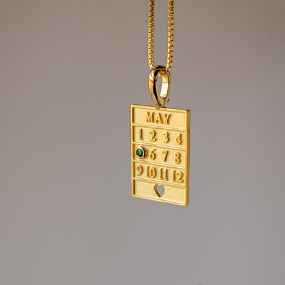 18k Gold Vermeil Birthstone Pendant Necklace