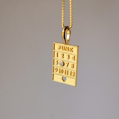 18k Gold Vermeil Birthstone Pendant Necklace