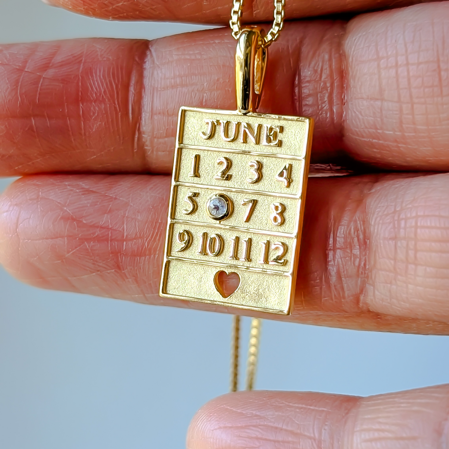 18k Gold Vermeil Birthstone Pendant Necklace