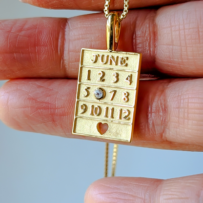 18k Gold Vermeil Birthstone Pendant Necklace