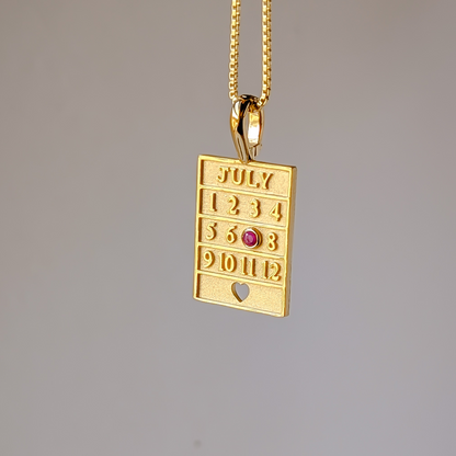 18k Gold Vermeil Birthstone Pendant Necklace