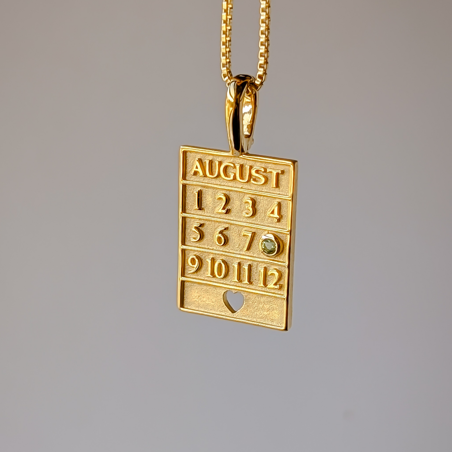 18k Gold Vermeil Birthstone Pendant Necklace