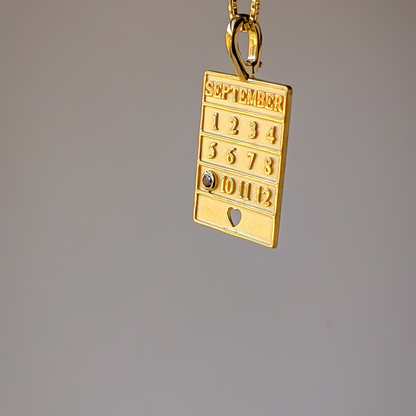 18k Gold Vermeil Birthstone Pendant Necklace