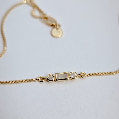 Initial A to Z Morse Code Bracelet 18K Gold Vermeil