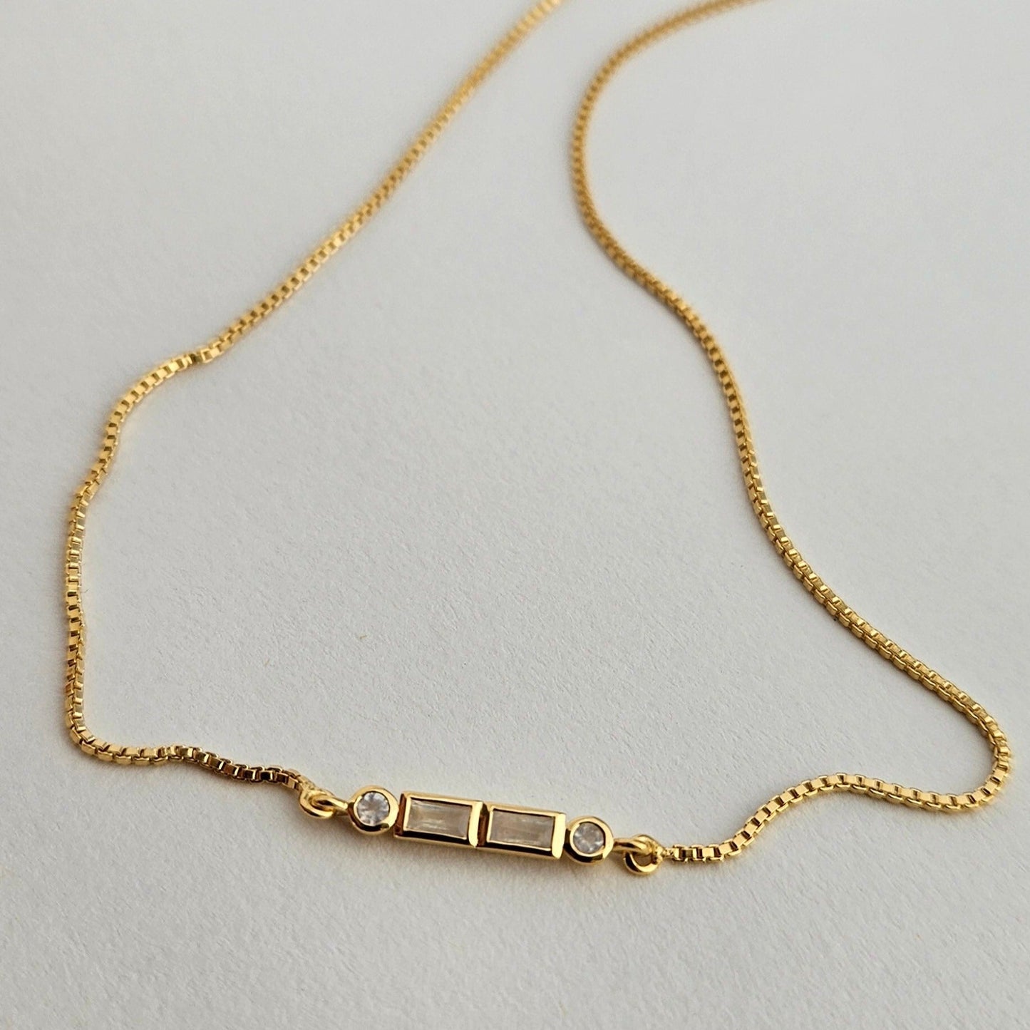 Initial A to Z Morse Code Bracelet 18K Gold Vermeil