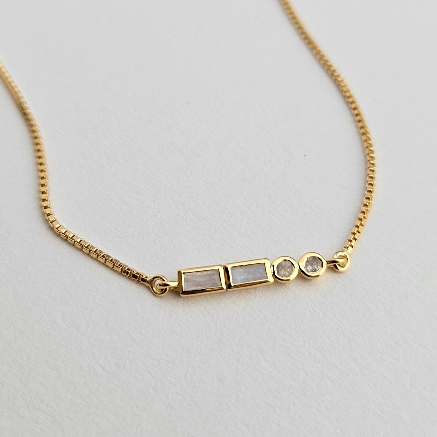 Initial A to Z Morse Code Bracelet 18K Gold Vermeil