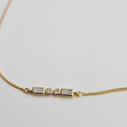 Initial A to Z Morse Code Bracelet 18K Gold Vermeil