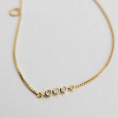 Initial A to Z Morse Code Bracelet 18K Gold Vermeil