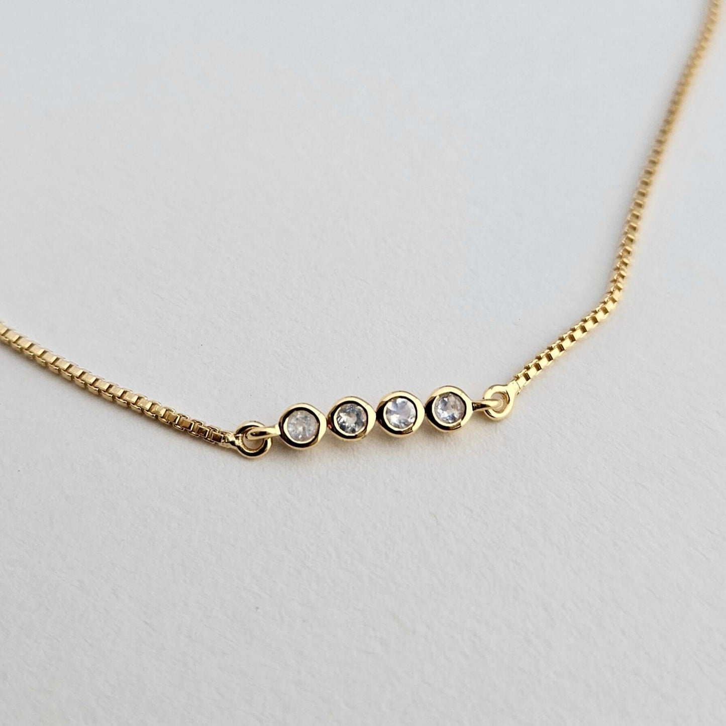 Initial A to Z Morse Code Bracelet 18K Gold Vermeil
