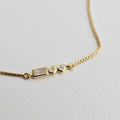Initial A to Z Morse Code Bracelet 18K Gold Vermeil