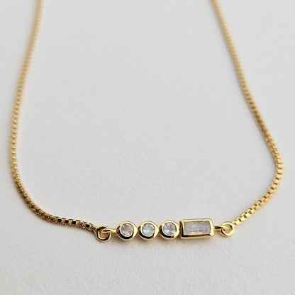 Initial A to Z Morse Code Bracelet 18K Gold Vermeil