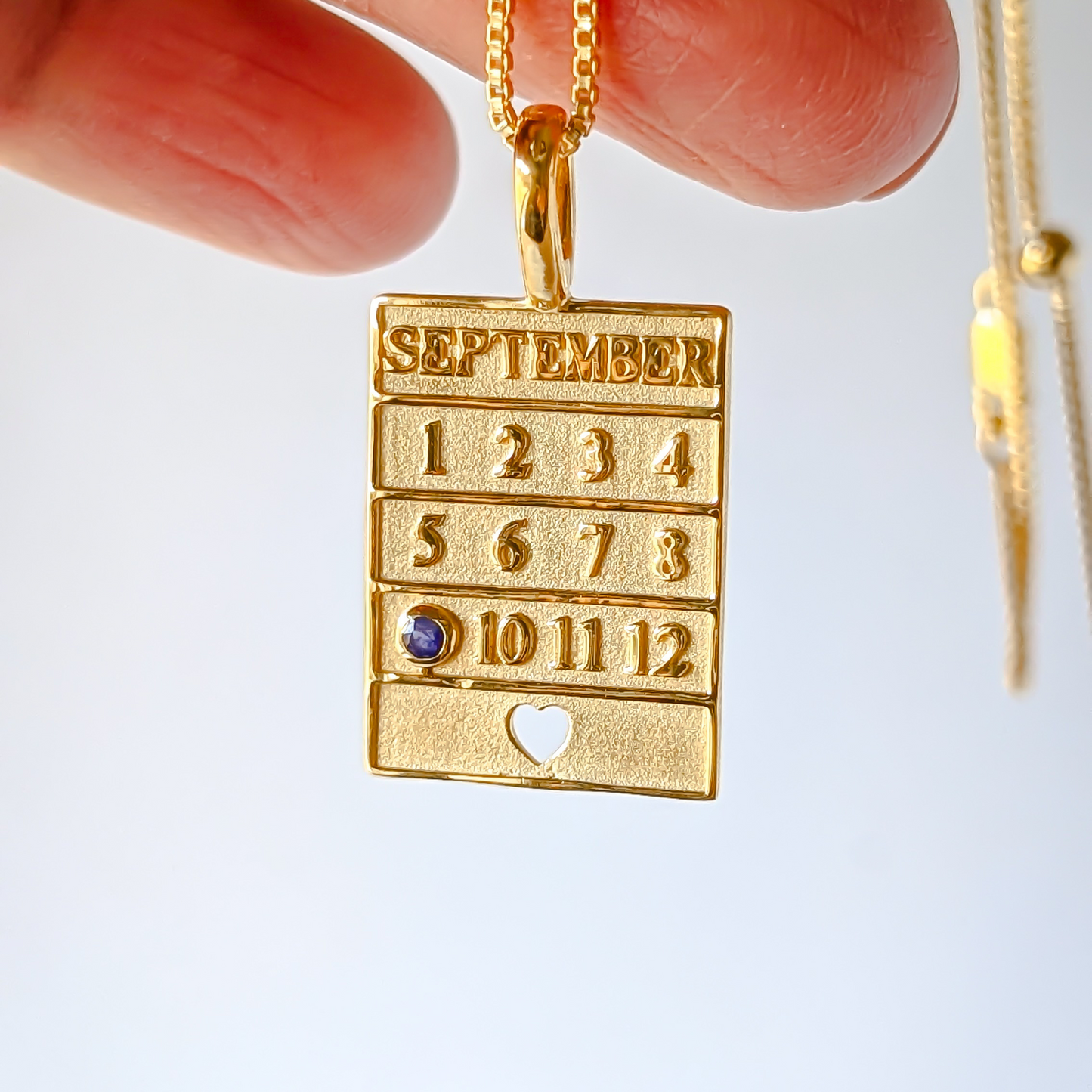 18k Gold Vermeil Birthstone Pendant Necklace