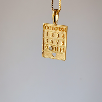 18k Gold Vermeil Birthstone Pendant Necklace