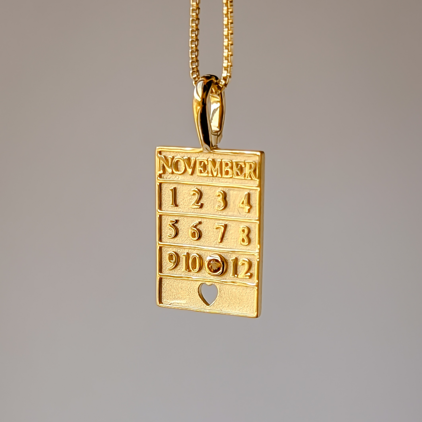 18k Gold Vermeil Birthstone Pendant Necklace