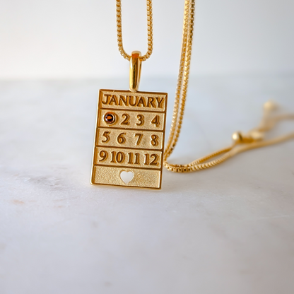 18k Gold Vermeil Birthstone Pendant Necklace