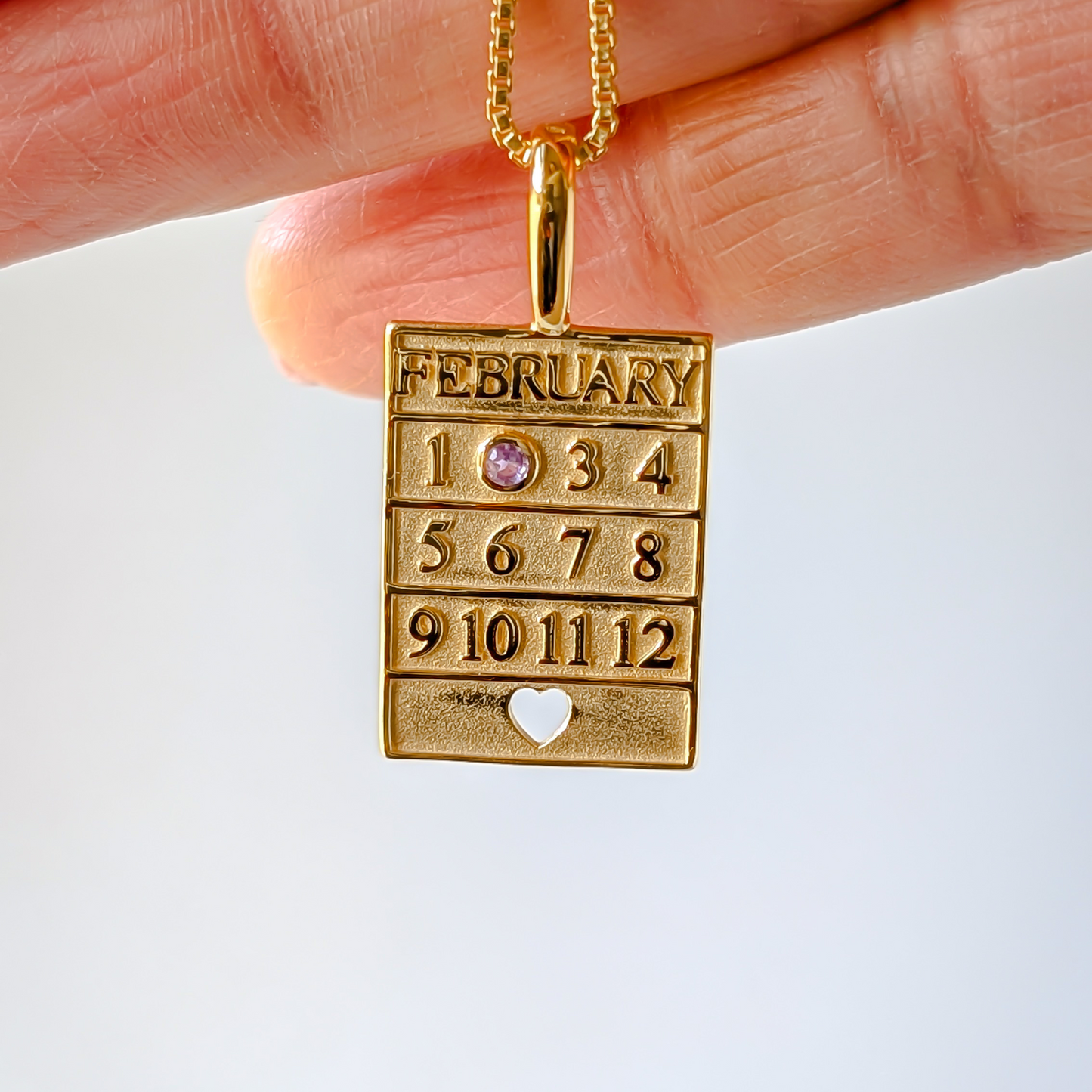 18k Gold Vermeil Birthstone Pendant Necklace