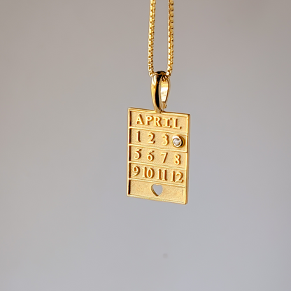 18k Gold Vermeil Birthstone Pendant Necklace