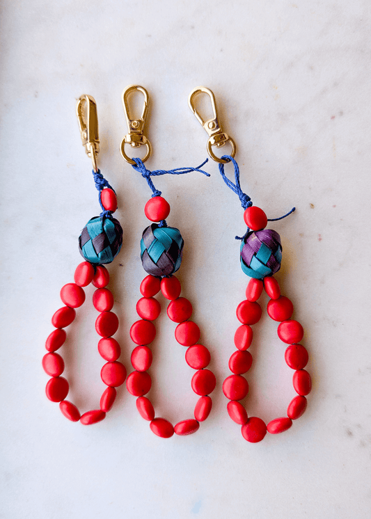 Build Your Own Bag Charm Red Beads