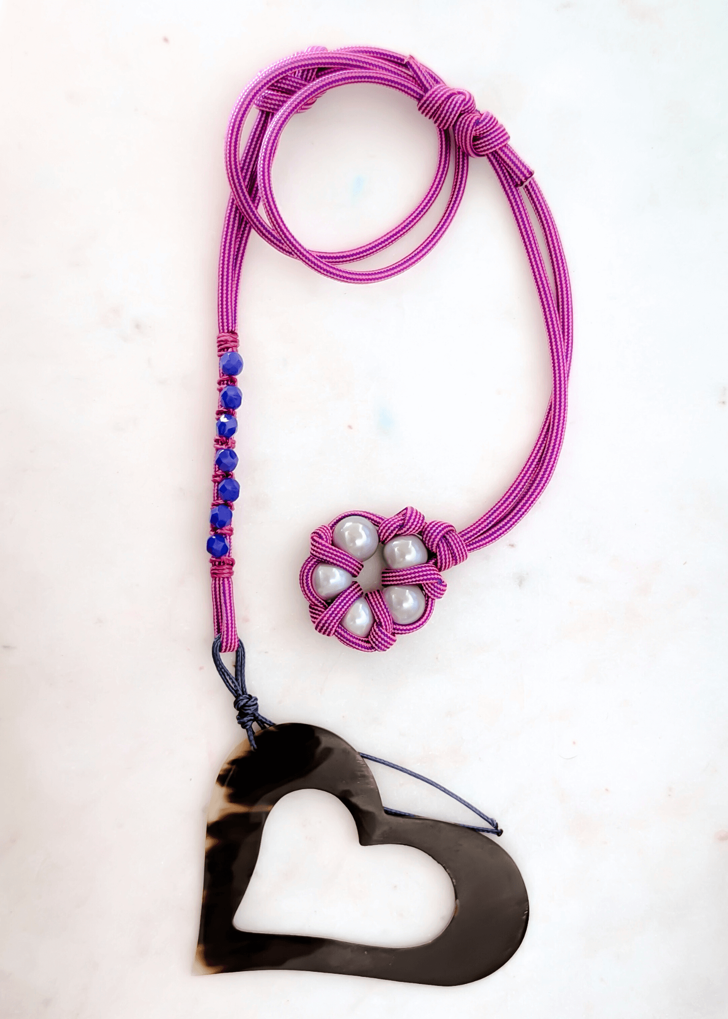 One Of a Kind  Bag Charm - Heart - Blue