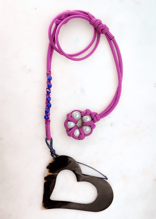 One Of a Kind  Bag Charm - Heart - Blue