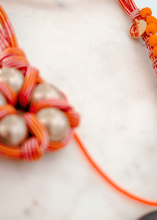 One Of a Kind  Bag Charm - Heart - Orange