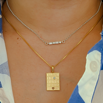 18k Gold Vermeil Birthstone Pendant Necklace