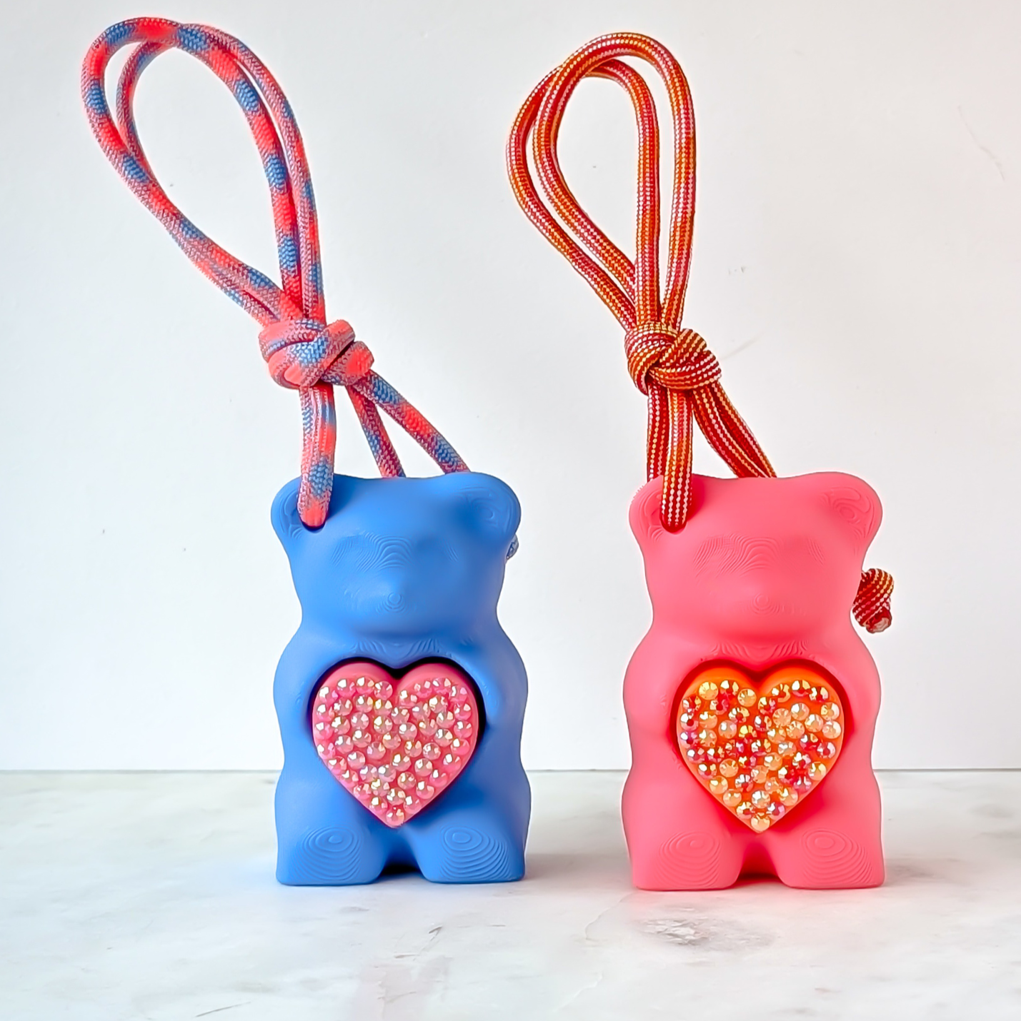 Sensory Bag Charm - Diamond Gummy Bear Pink