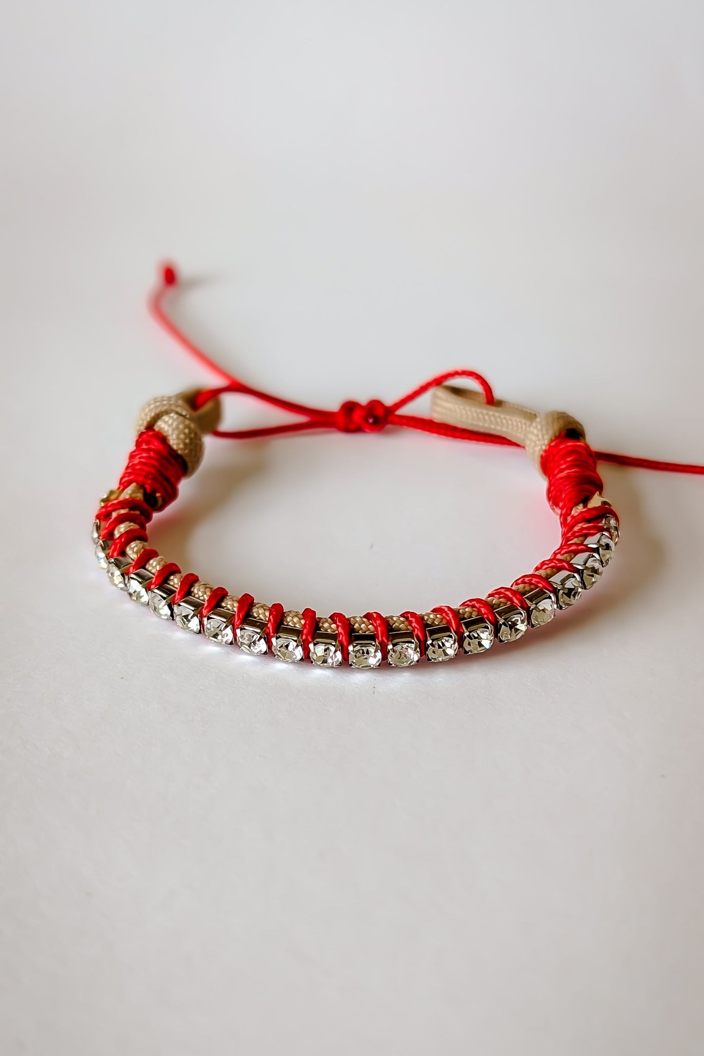 Friendship Tennis Bracelet - Nude Cord