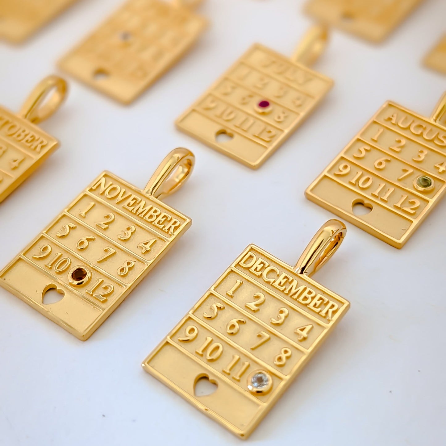 18k Gold Vermeil Birthstone Pendant Necklace